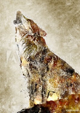 Wolf Head Vintage Wall Art - 901155398