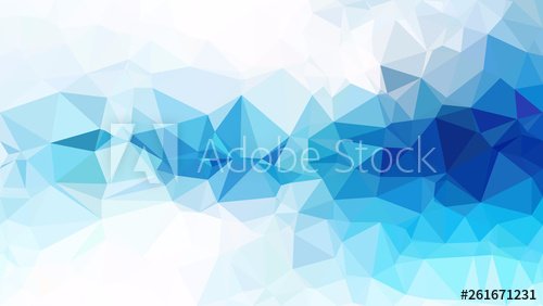 Blue and White Low Poly Background - 901155529