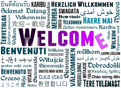 Bienvenue - Welcome - Abbildung - Herzlich Wilkommen - 901155572