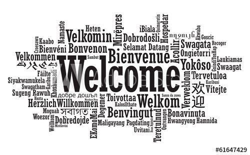 Welcome Word Cloud illustration in vector format - 901155576