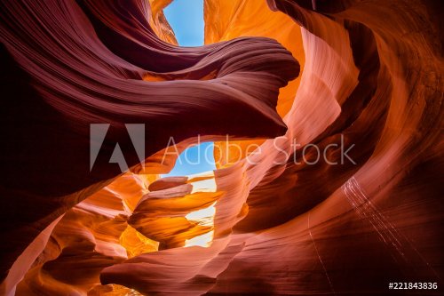 Amazing sandstone formations in Antelope Canyon, Arizona, USA - 901155711