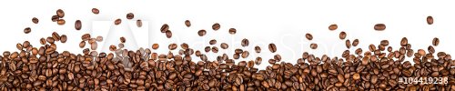 coffee beans isolated on white background - 901155735