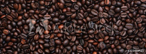 Many brown coffee beans, can be used as a background