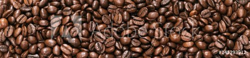 panorama beans coffee isolated on a white background. - 901155737
