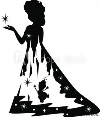 silhouette of a girl with umbrella, a girl - 901155848