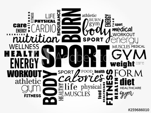 SPORT word cloud, fitness, health concept background - 901155818