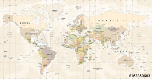 World Map Vector. Detailed illustration of worldmap - 901155866