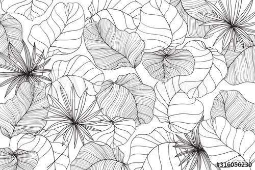 Background for social media decorate with summer leaf