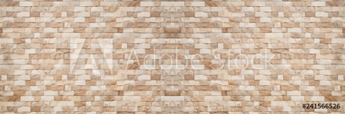 panorama of brown Slate Marble Split Face Mosaic pattern and background - 901156090