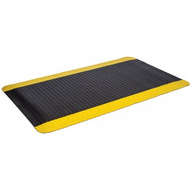 MAT TECH - CUMR60YB - Tapis industriel de type plateforme - 3' x 5' - 9/16 - Noir avec bordure jaune - Prix Unitaire
