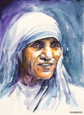 26 July 2016 Portrait of Mother Teresa also known as Blessed Teresa of Calcut... - 901148607