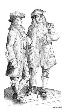 2 Aristocratic Men - end17th - 900596213