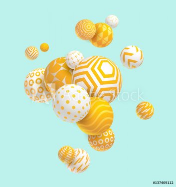 3D decorative balls. Abstract vector illustration.