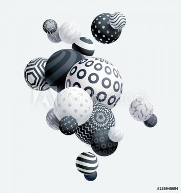 3D decorative balls. Abstract vector illustration. - 901151455