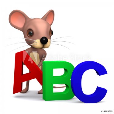 3d Mouse learns the alphabet
