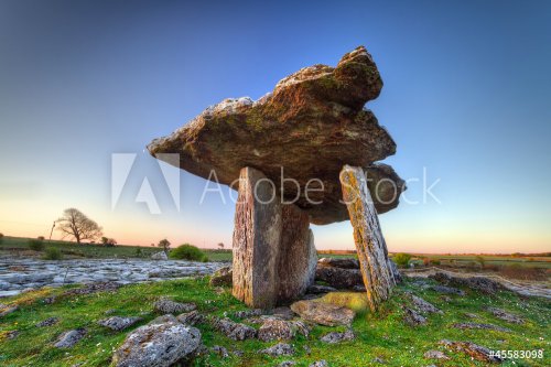5 000 years old Polnabrone Dolmen in Burren, Co. Clare - Ireland - 901140659
