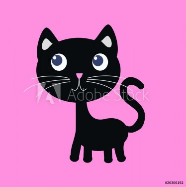 a cute black cat