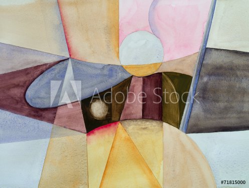 a modernist abstract watercolor - 901146875