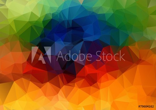 Abstract 2D geometric colorful background - 901146835