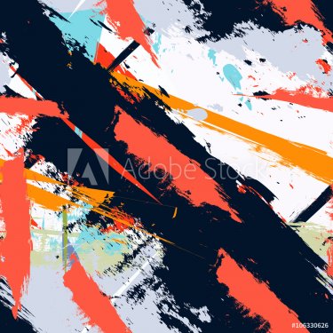 Abstract art grunge distressed seamless pattern  - 901153627