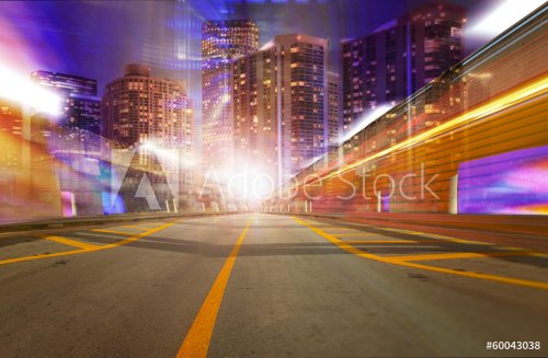 Abstract background illustration of fast traffic motion - 901141716
