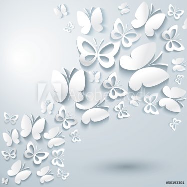 Abstract background with butterflies. - 901138747