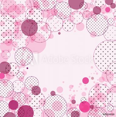 Abstract background with circles and polka dots