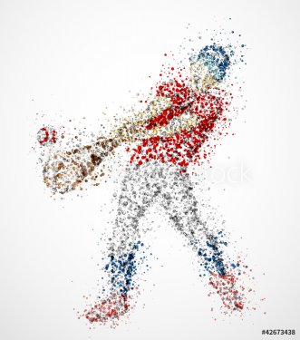 Abstract baseball player - 901138812