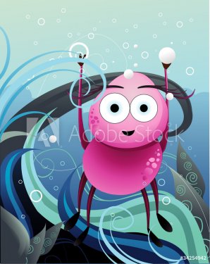 abstract character underwater vector