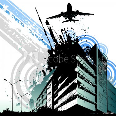 abstract city vector - 900498875