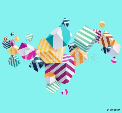 Abstract colorful background with geometric elements - 901151454