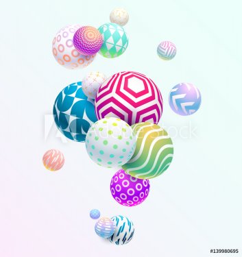 Abstract colorful background with geometric elements - 901151461