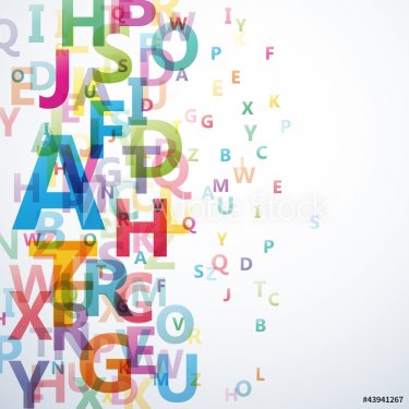 Abstract Colour Alphabet on white background # Vector