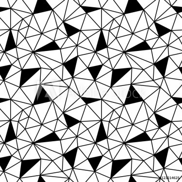 Abstract geometric black and white hipster fashion polygon background pattern - 901154357