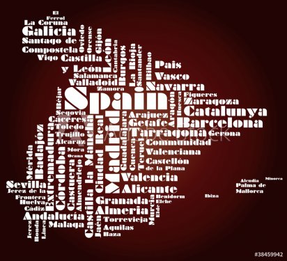abstract map of Spain - 900868320