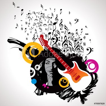 Abstract musical background for music event design