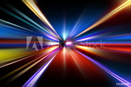 abstract night acceleration speed motion on road - 900692716