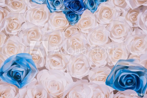 Abstract rainbow Colourful beautiful rose flower Paper background - 901147890