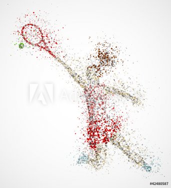 Abstract tennis player - 901138806