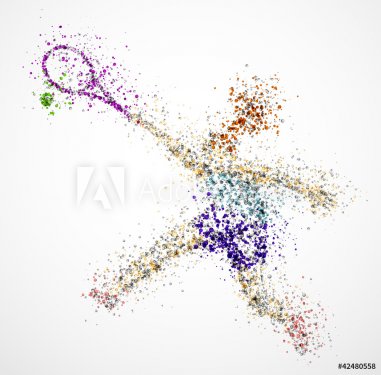 Abstract tennis player - 901138807