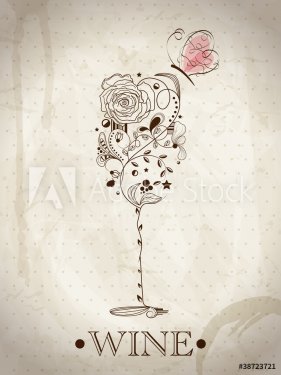 Abstract wine card - 900557981