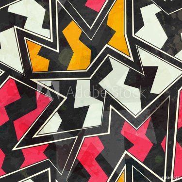 abstract zigzag geometric seamless pattern - 901144731