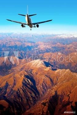 Aircraft in mountain landscape
