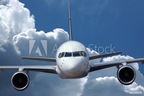 Airliner in flight