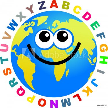 alphabet globe