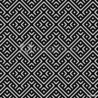 An elegant black and white, vector pattern  - 901139559