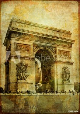 arc de triumph - vintage card (from my Parisian series)