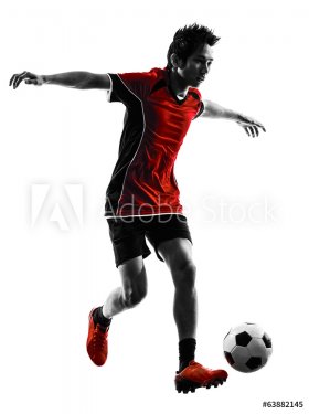 asian soccer player young man silhouette - 901141863