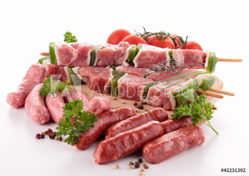 assortment of raw meats - 900438270