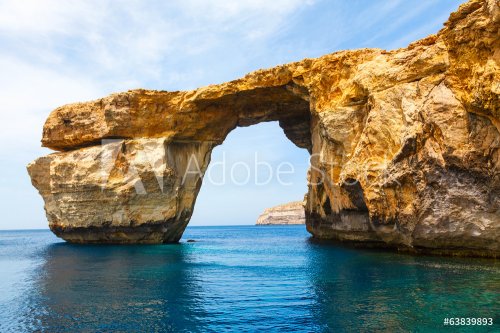 Azure Window, stone arch of Gozo, Malta - 901142176